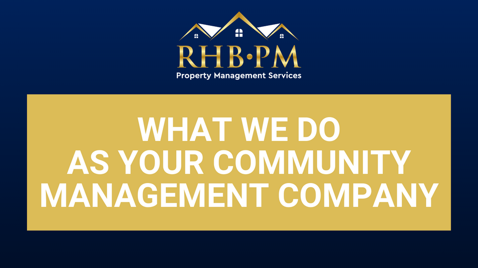 What we do as your community management company